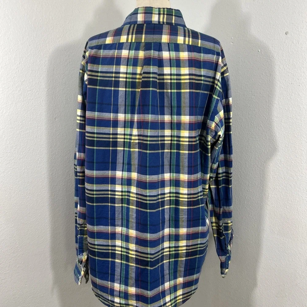 Ralph Lauren Shirt Mens XLT Multicolor Plaid Preppy Classic Fit Western‎